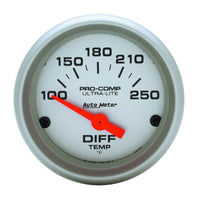 Thumbnail for Autometer Ultra-Lite 52mm 100-250 Deg F Electronic Differential Temperature Gauge
