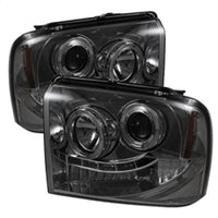 Thumbnail for Spyder Ford F250/350/450 Super Duty 05-07 Projector Headlights LED Halo- LED Smke PRO-YD-FS05-HL-SM