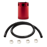 Thumbnail for Mishimoto Compact Baffled Oil Catch Can 3-Port - Red