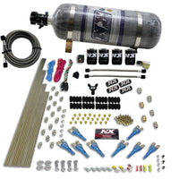 Thumbnail for Nitrous Express 8 Cyl Shark Direct Port 4 Solenoids Nitrous Kit (200-600HP) w/Composite Bottle