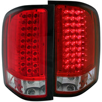 Thumbnail for ANZO 2007-2013 Chevrolet Silverado 1500 LED Taillights Red/Clear