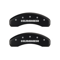 Thumbnail for MGP 4 Caliper Covers Engraved Front & Rear Hummer Red finish silver ch