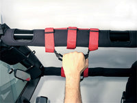 Thumbnail for Rugged Ridge Ultimate Grab Handles Red 55-20 CJ/Jeep Wrangler /JT