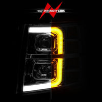 Thumbnail for ANZO 2007-2013 Chevrolet Silverado 1500 Projector w/ Light Bar Chrome Housing w/ Sequential