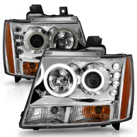 Thumbnail for ANZO 2007-2013 Chevrolet Avalanche Projector Headlights w/ Halo Chrome