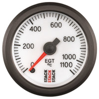Thumbnail for Autometer Stack 52mm 0-1100 Deg C Pro Stepper Motor Exhaust Gas Temp Gauge - White