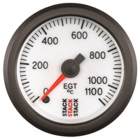 Thumbnail for Autometer Stack 52mm 0-1100 Deg C Pro Stepper Motor Exhaust Gas Temp Gauge - White