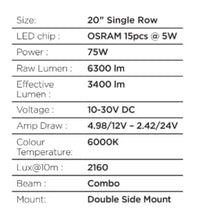 Thumbnail for Go Rhino Xplor Blackout Series Sgl Row LED Light Bar (Surface/Threaded Stud Mount) 20.5in. - Blk