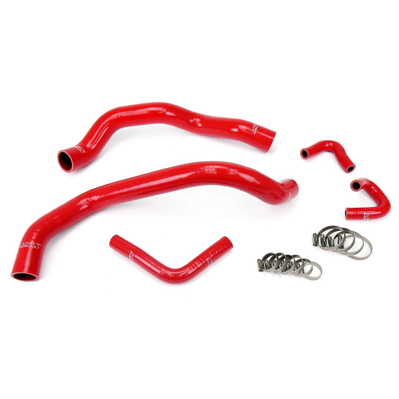 HPS Red Reinforced Silicone Radiator and Heater Hose Kit Coolant for Ford 01-04 Mustang 3.8L 3.9L V6