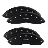 Thumbnail for MGP 4 Caliper Covers Engraved Front & Rear Trailblazer style/SS Red finish silver ch