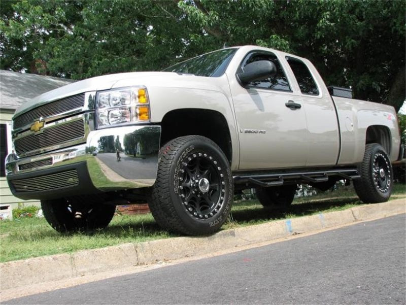N-Fab Nerf Step 07-13 Chevy-GMC 2500/3500 Ext. Cab 6.5ft Bed - Gloss Black - Bed Access - 3in