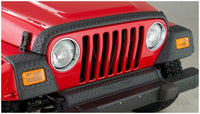 Thumbnail for Bushwacker 97-06 Jeep Wrangler Trail Armor Hood Stone Guard and 2 Front Corners - Black