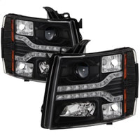 Thumbnail for Spyder Chevy Silverado 1500 07-13 V2 Projector Headlights - LED DRL - Black PRO-YD-CS07V2-DRL-BK