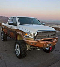Thumbnail for Road Armor 10-18 Ram 2500 Stealth Front Winch Bumper w/Pre-Runner Guard - Tex Blk