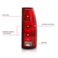 Thumbnail for ANZO 1988-1999 Chevy C1500 Taillight Red/Clear Lens w/ Circuit Board(OE Replacement)