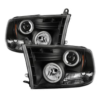 Thumbnail for Spyder Dodge Ram 1500 09-14 Projector Headlights Halogen- CCFL Halo LED - Blk PRO-YD-DR09-CCFL-BK