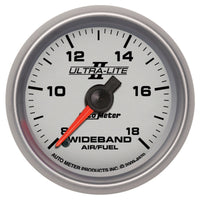 Thumbnail for Autometer Ultra-Lite II 2 1/16in 8:1-18:1 AFR Analog Wideband FSE Air/Fuel Ratio Gauge