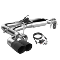Thumbnail for QTP 15-18 Ford F-150 CC/EC Standard Bed 304SS Screamer Cat-Back Exhaust w/3.5in Black Tips