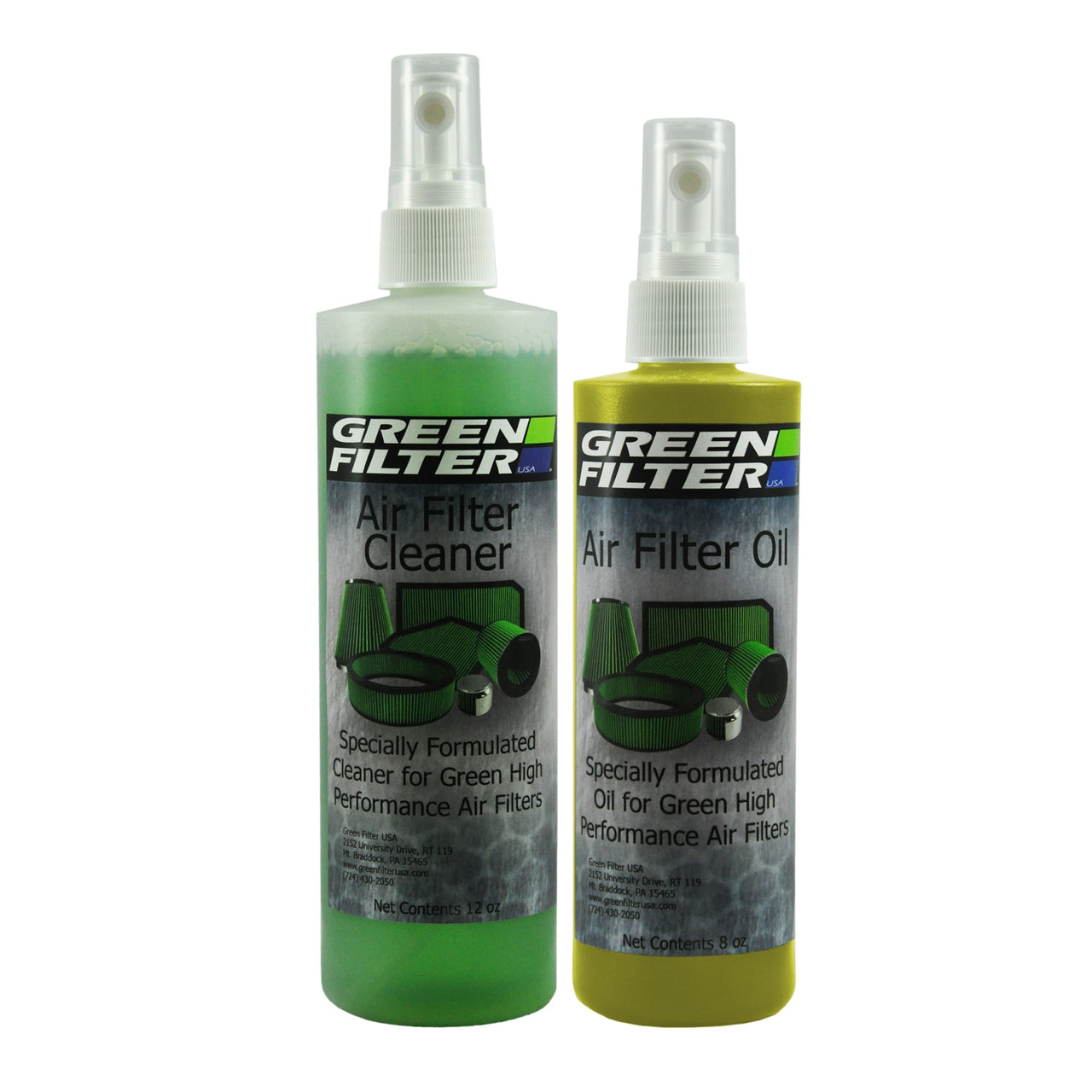 Green Filter Cleaner & Synthetic Oil Kit 12oz Cleaner / 8oz Oil (Yellow)
