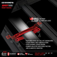 Thumbnail for Go Rhino SRM 500 Flat Rack 35in. - Tex. Blk (Incl. Clamps - Mounts to Many Styles of Cross Bars)