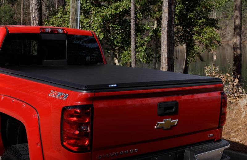 Lund 09-14 Ford F-150 Styleside (8ft. Bed) Hard Fold Tonneau Cover - Black
