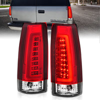 Thumbnail for ANZO 1999-2000 Cadillac Escalade LED Taillights Chrome Housing Red/Clear Lens Pair