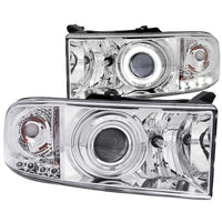 Thumbnail for ANZO 1994-2001 Dodge Ram Projector Headlights w/ Halo Chrome