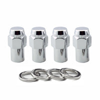Thumbnail for McGard Hex Lug Nut (Reg. Shank - .746in.) 7/16-20 / 13/16 Hex / 1.65in. Length (4-Pack) - Chrome