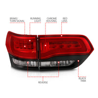 Thumbnail for ANZO 2014-2016 Jeep Grand Cherokee LED Taillights Red/Clear