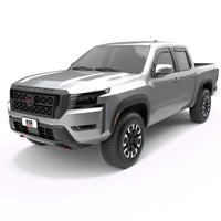 Thumbnail for EGR 2022+ Nissan Frontier In Channel Window Visors Front/Rear Set Matte Black Crew Cab