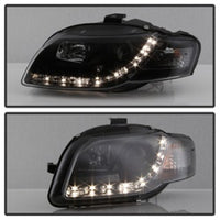 Thumbnail for Spyder Audi A4 06-08 Projector Headlights Halogen Model Only - DRL Black PRO-YD-AA405-DRL-BK