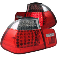 Thumbnail for ANZO 2002-2005 BMW 3 Series E46 LED Taillights Red/Clear