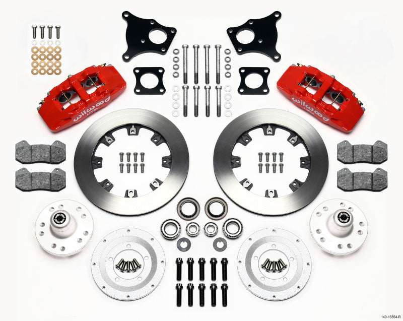 Wilwood Dynapro 6 Front Hub Kit 12.19in Red AMC 71-76 OE Disc w/o Bendix Brakes
