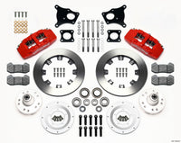 Thumbnail for Wilwood Dynapro 6 Front Hub Kit 12.19in Red AMC 71-76 OE Disc w/o Bendix Brakes