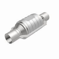 Thumbnail for MagnaFlow Conv Univ 2in In/Out Ctr/Ctr Round 9in Body L x 5.125in W x 13in Overall L Single O2 Port