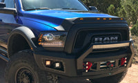 Thumbnail for AVS 2019 Dodge Ram 1500 Aeroskin Low Profile Hood Shield w/ Lights - Black