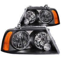 Thumbnail for ANZO 2003-2006 Lincoln Navigator Crystal Headlights Black