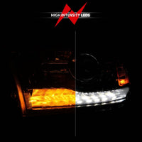 Thumbnail for Anzo 09-18 Dodge 1500-3500 LED Plank Style Headlights w/Switchback+Sequential Hyper Black (OE Style)