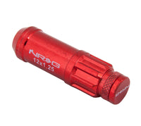 Thumbnail for NRG 700 Series M12 X 1.25 Steel Lug Nut w/Dust Cap Cover Set 21 Pc w/Locks & Lock Socket - Red