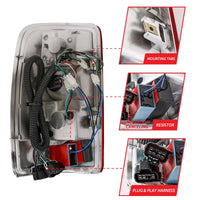 Thumbnail for ANZO 2000-2006 Chevrolet Suburban LED Taillights Red/Clear