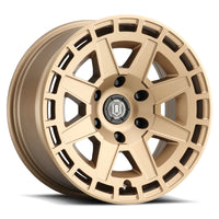Thumbnail for ICON Compass 17x8.5 5x5 -6mm Offset 4.5in BS Satin Brass Wheel