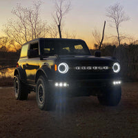 Thumbnail for ORACLE Lighting 21-22 Ford Bronco Triple LED Fog Light Kit for Steel Bumper - White SEE WARRANTY