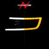 Thumbnail for ANZO 11-13 Jeep Grand Cherokee (Factory Halogen Only) Projector Headlights w/Light Bar Swtchbk Black