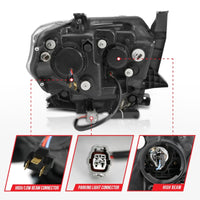 Thumbnail for ANZO 2014-2015 Toyota Tundra Projector Headlights w/ U-Bar Chrome w/ DRL