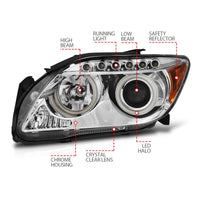 Thumbnail for ANZO 2005-2010 Scion Tc Projector Headlights w/ Halo Chrome (CCFL)