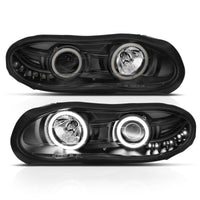 Thumbnail for ANZO 1998-2002 Chevrolet Camaro Projector Headlights w/ Halo Black