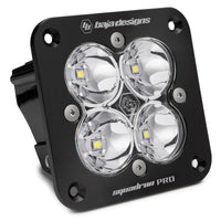 Thumbnail for Baja Designs Squadron Pro Spot Pattern Black Flush Mount LED Light Pod - Clear