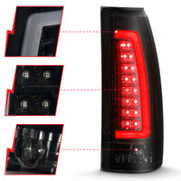 Thumbnail for ANZO 1999-2000 Cadillac Escalade LED Taillights Black Housing Smoke Lens Pair