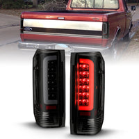 Thumbnail for ANZO 1987-1996 Ford F-150 LED Taillights Black Housing Smoke Lens (Pair)