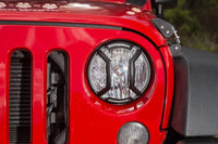 Thumbnail for Rugged Ridge 07-18 Jeep Wrangler JK/JKU Textured Black Elite Headlight Euro Guards